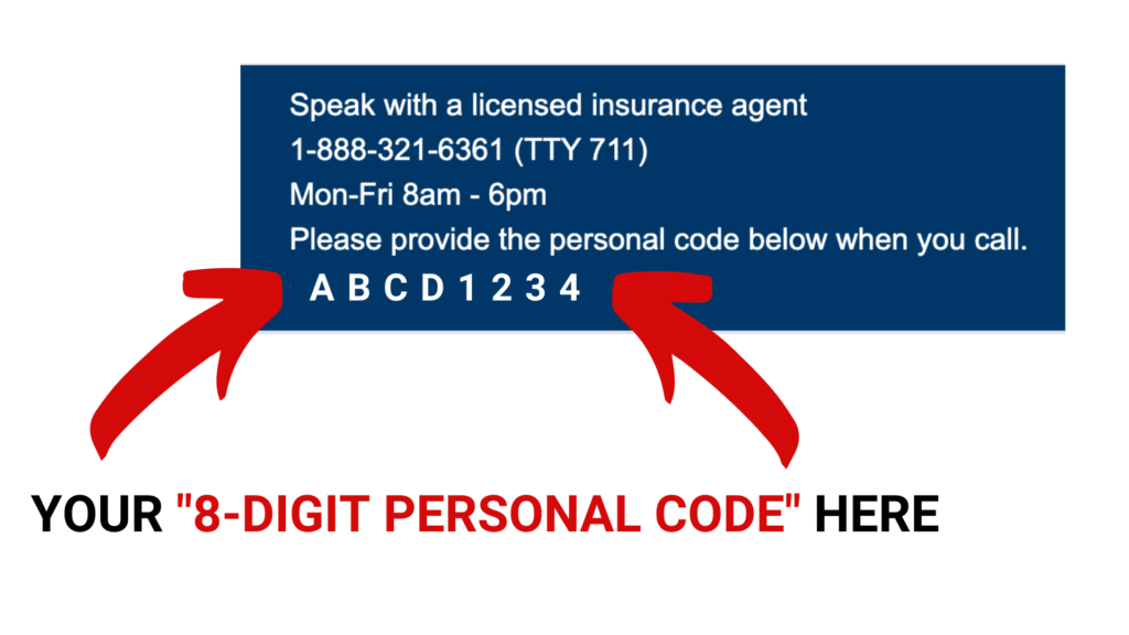 Enter Your 8 Digit Personal Code
